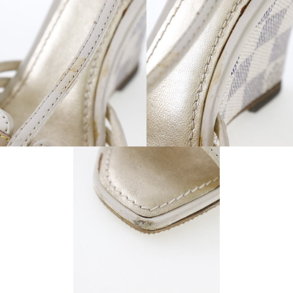 Louis Vuitton Sandals Damier Azur Canvas White Damier Azur Women 38