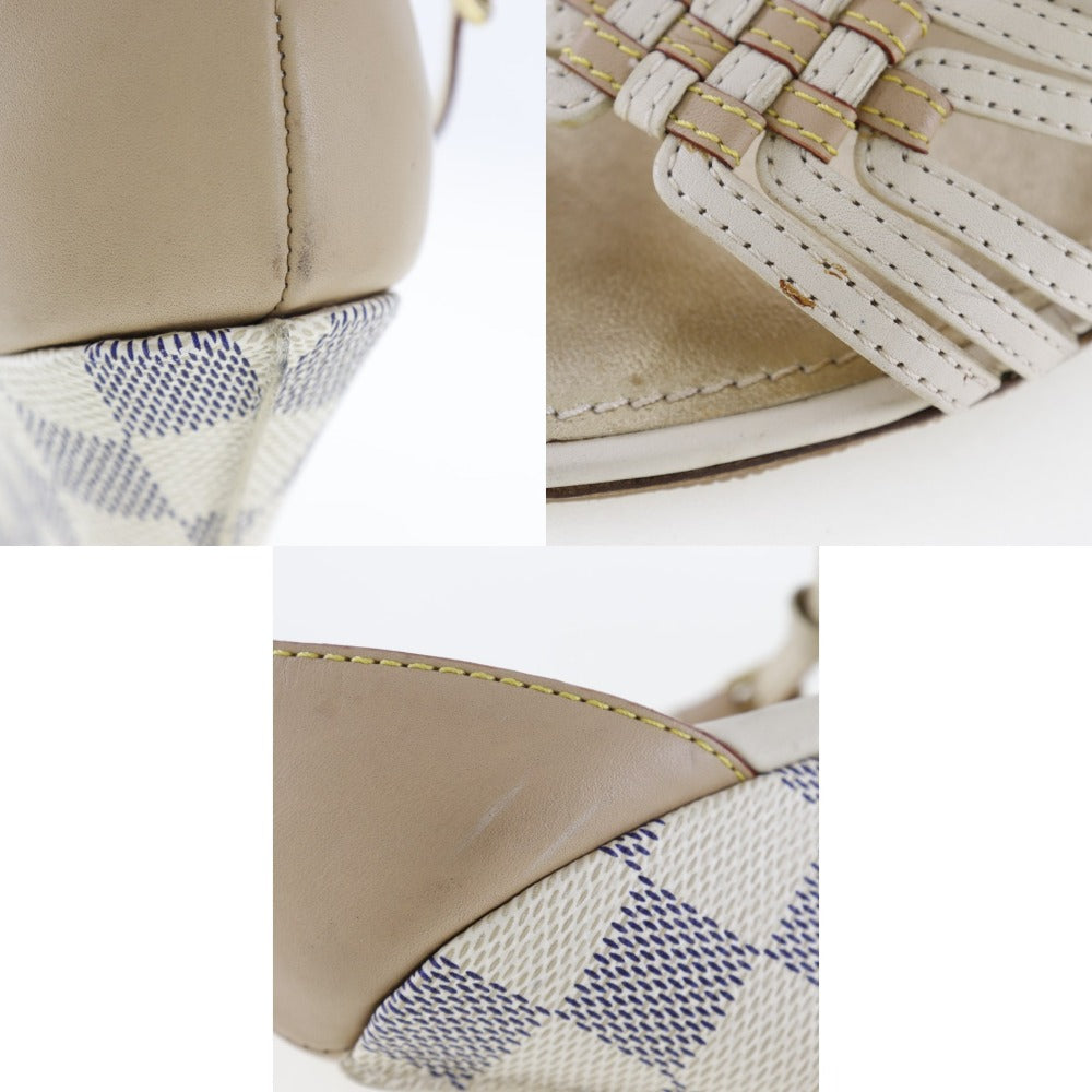 Louis Vuitton Sandals Damier Azur Canvas White Damier Azur Women 38