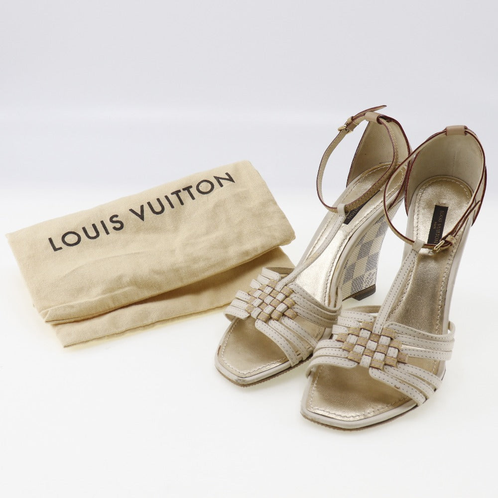 Louis Vuitton Sandals Damier Azur Canvas White Damier Azur Women 38