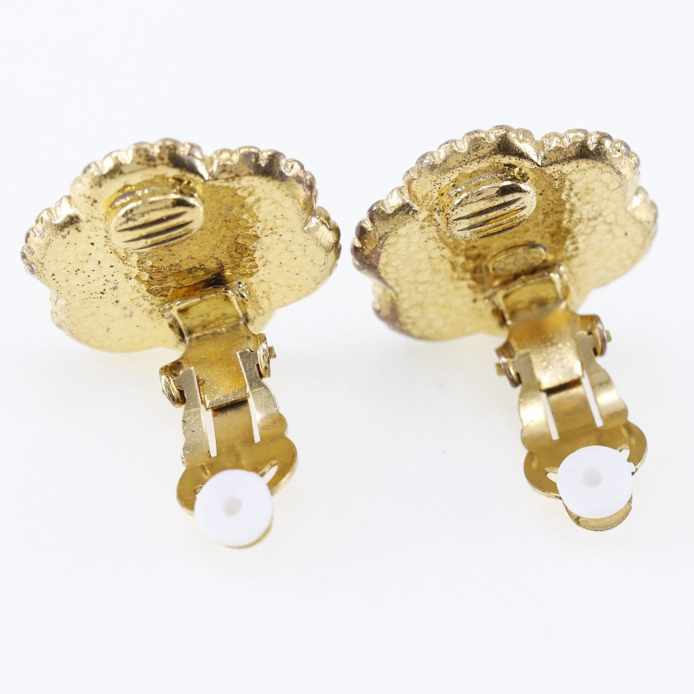 Chanel Earring Plated Gold Gold Vintage Women