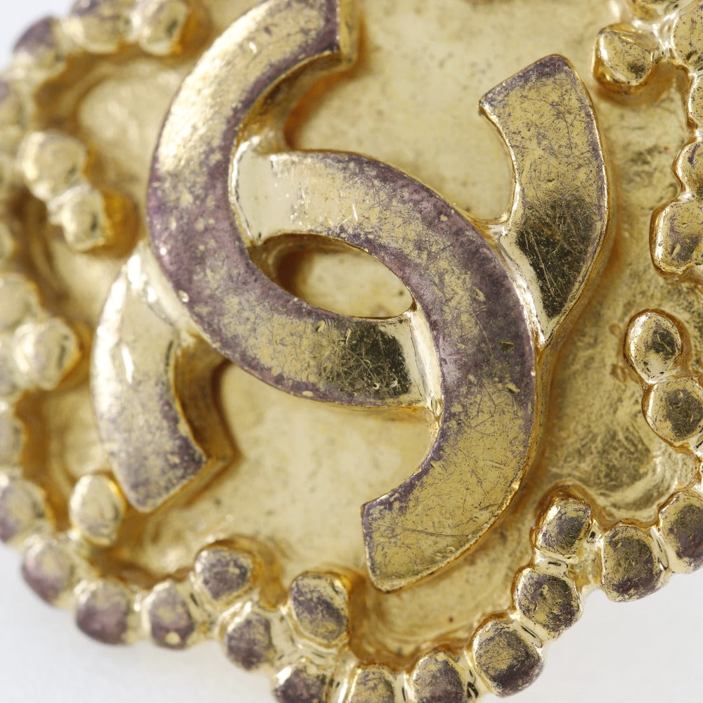 Chanel Earring Plated Gold Gold Vintage Women