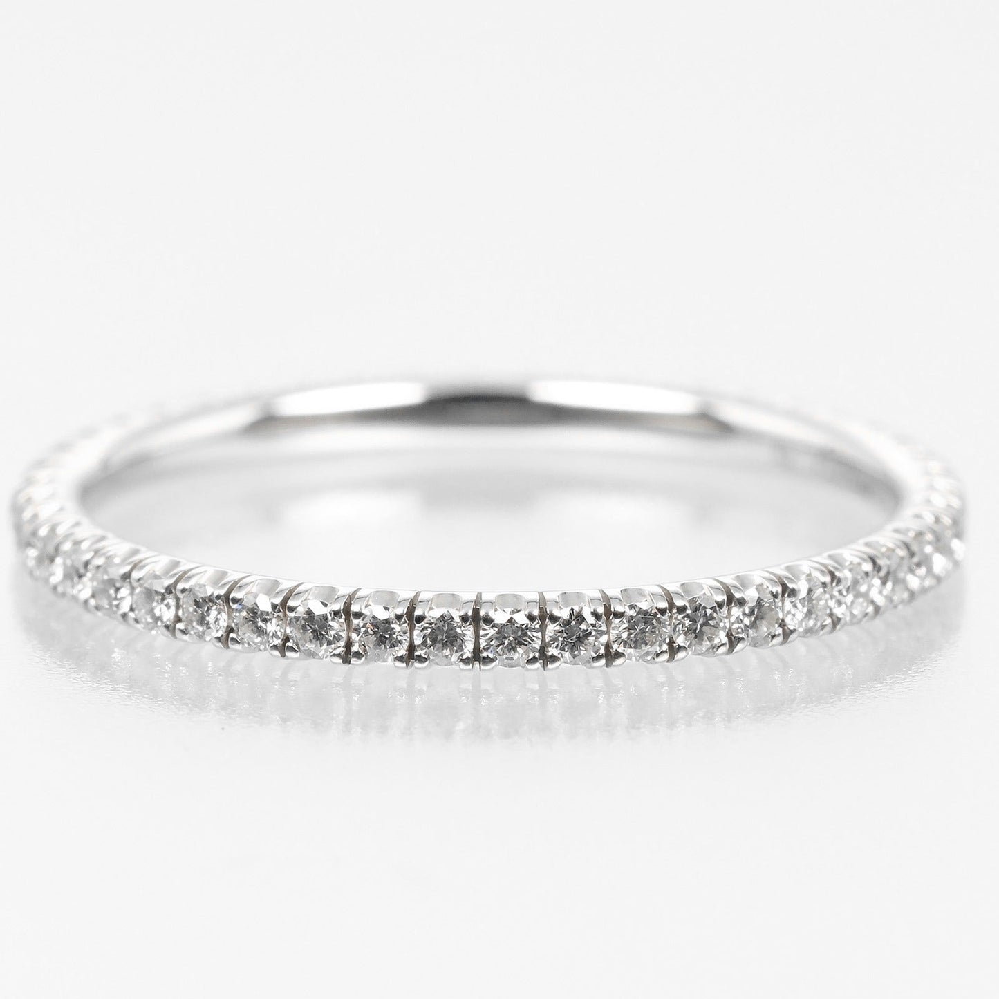 Cartier Ring K18 White Gold, Diamond Gold Etancel Full Eternity Women 48