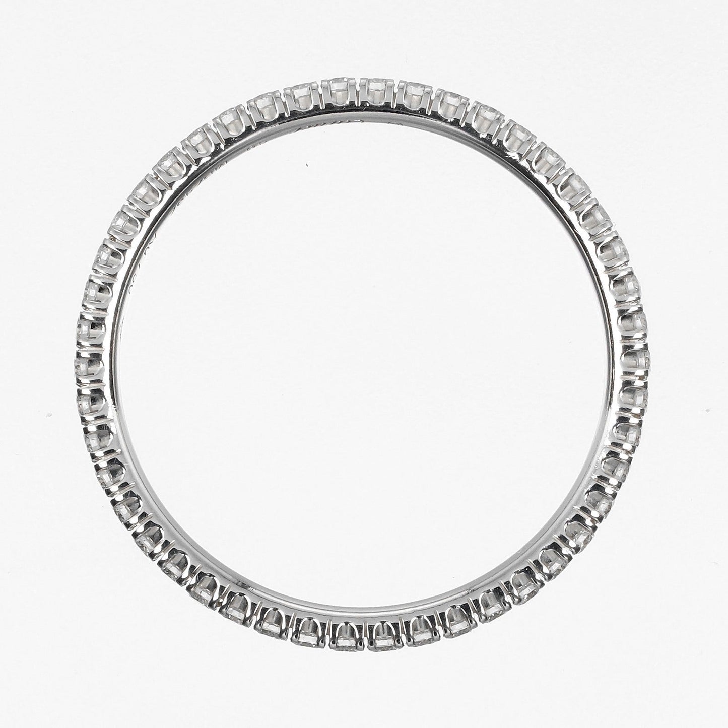 Cartier Ring K18 White Gold, Diamond Gold Etancel Full Eternity Women 48