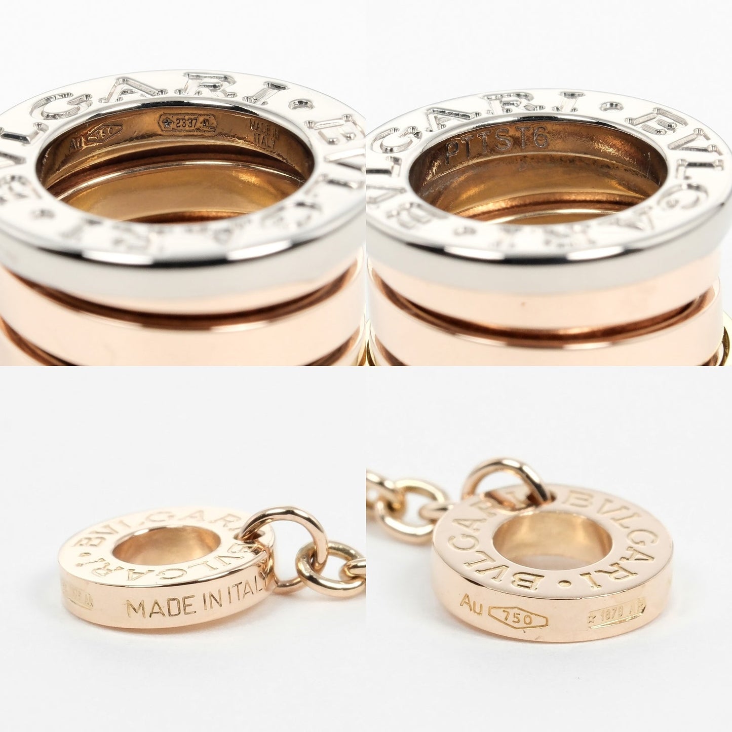 Bvlgari Necklace K18 Gold (Ygxpgxwg), Three-Color Gold B.Zero1 Perfect Mistake Women