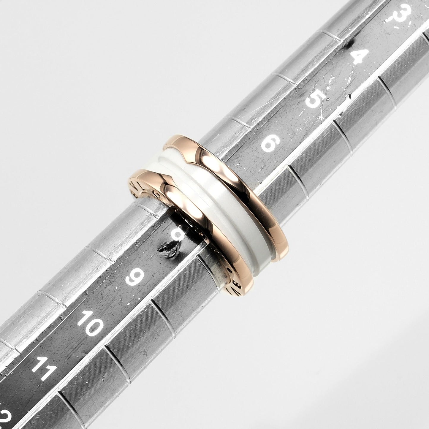 Bvlgari Ring K18 Pink Gold, Ceramic Gold Fine Jewelry Be Zero One Women Secondhand