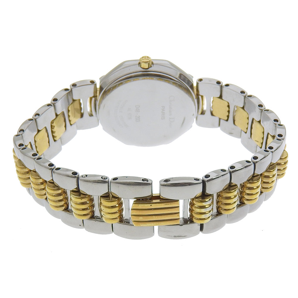 Christian Dior Watches Quartz D48-203 Stainless Steel , Plated Gold Gold Date Swing Octagon Gold