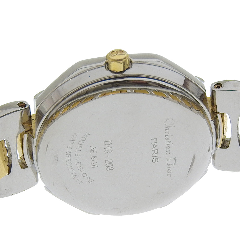Christian Dior Watches Quartz D48-203 Stainless Steel , Plated Gold Gold Date Swing Octagon Gold