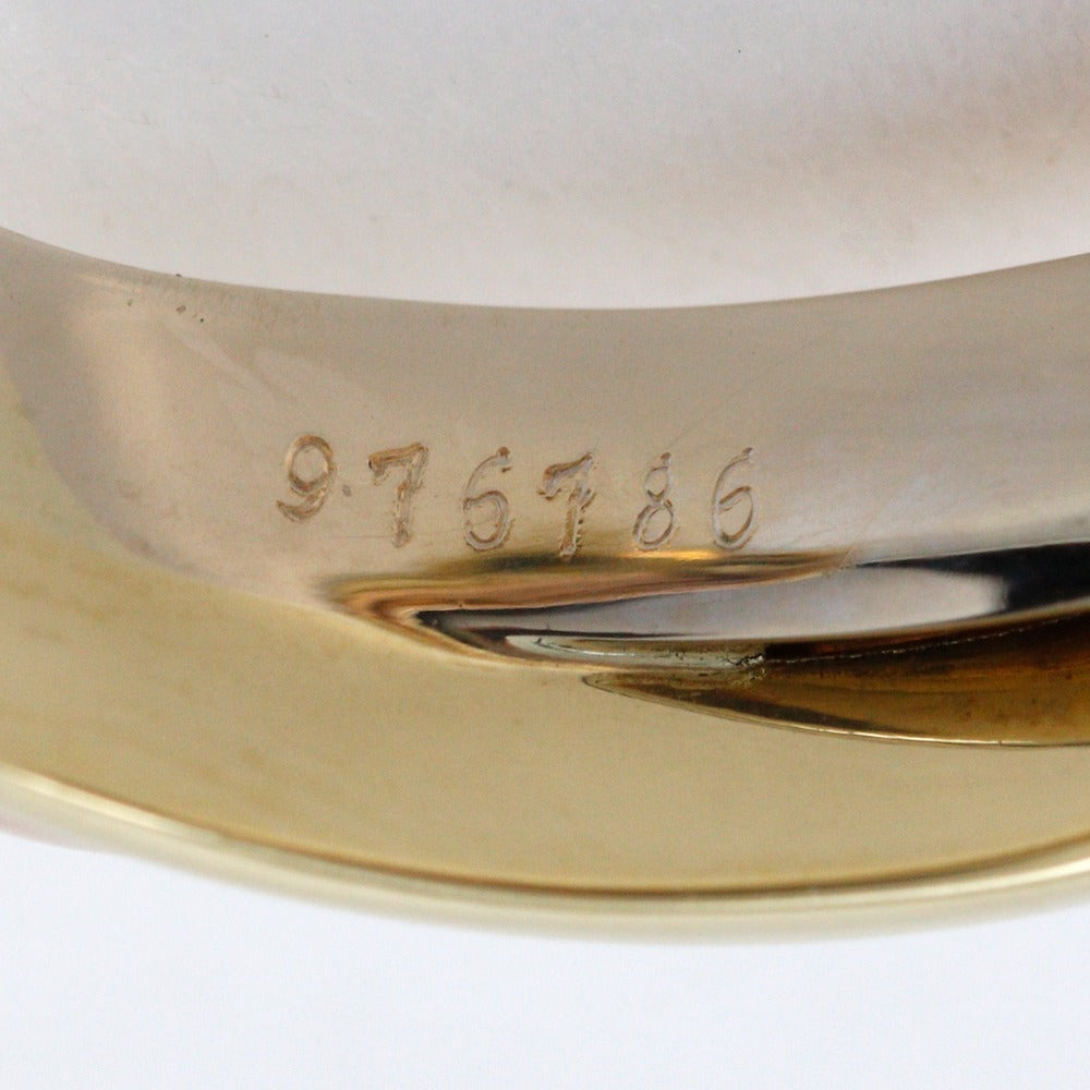 Cartier Earring K18 Gold (Ygxpgxwg) Gold Loop Three Color Trinity Women