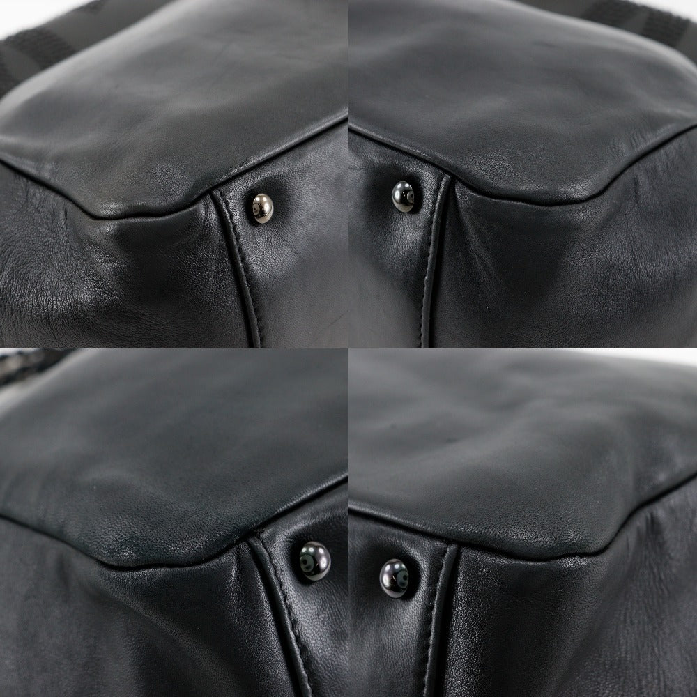Chanel Shoulder Bag Lambskin Black Studs Coco Mark Wchainshoulder Women