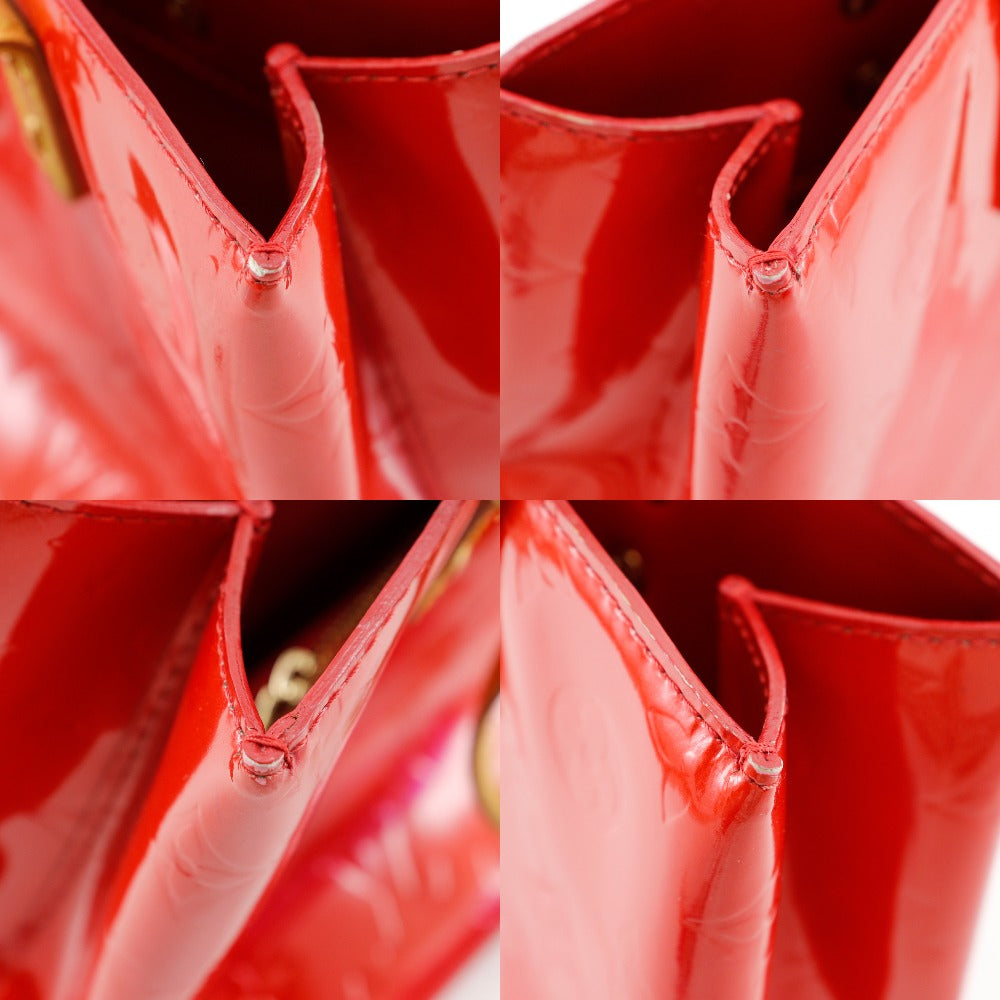 Louis Vuitton Handbag M91088 Monogram Vernis Red Lead Pm Women