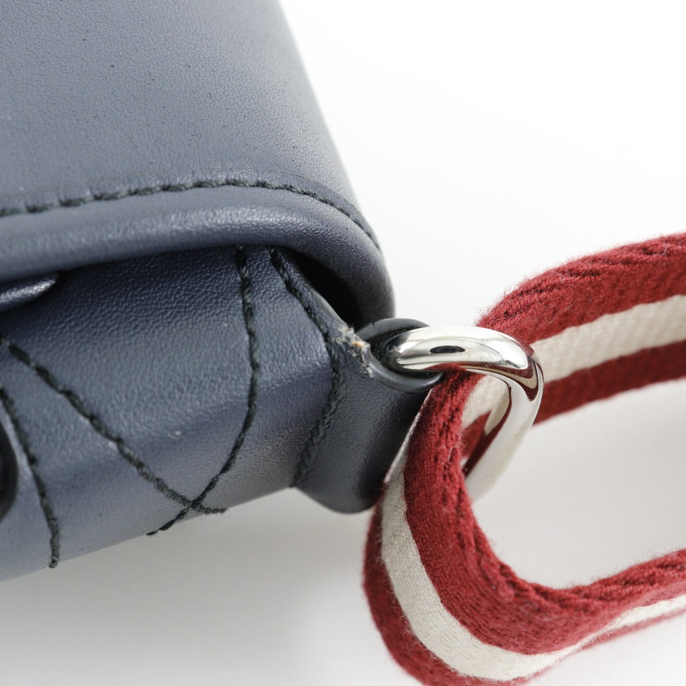 Bally Shoulder Bag Calfskin Navy Trainspotting Mens