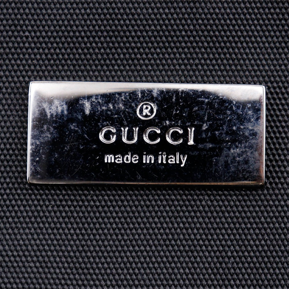 Gucci Shoulder Bag 141194 Nylon Canvas Black Unisex(Unisex)