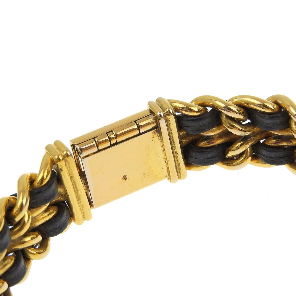 Chanel Watches Quartz Plated Gold , Leather Black Premiere L Black Dial Women