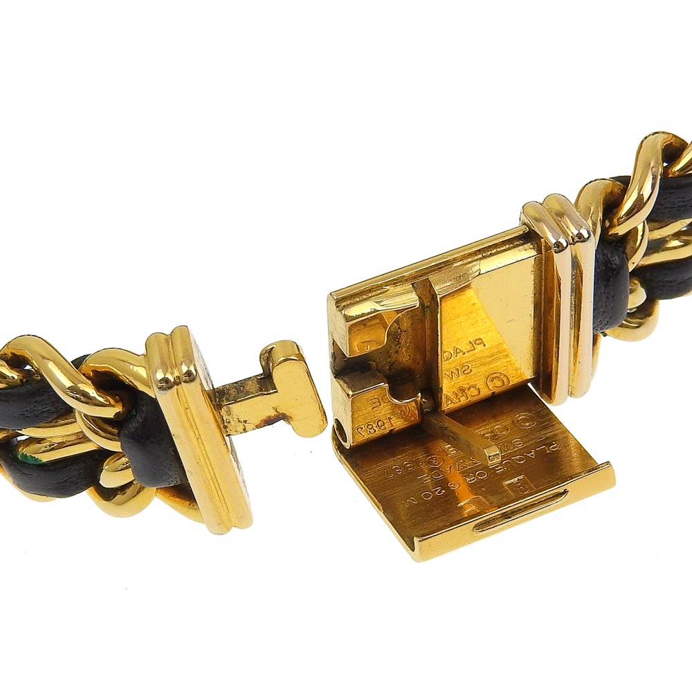 Chanel Watches Quartz Plated Gold , Leather Black Premiere L Black Dial Women