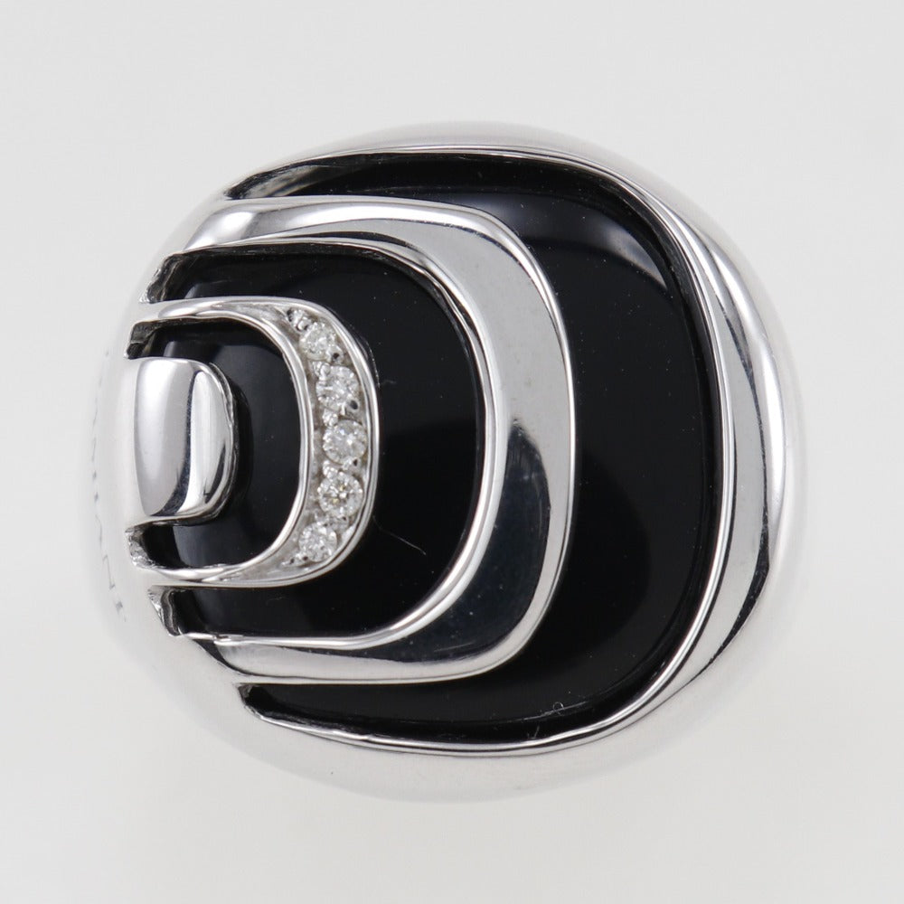 Damiani Ring Silver925, Onyx, Diamond Silver Women