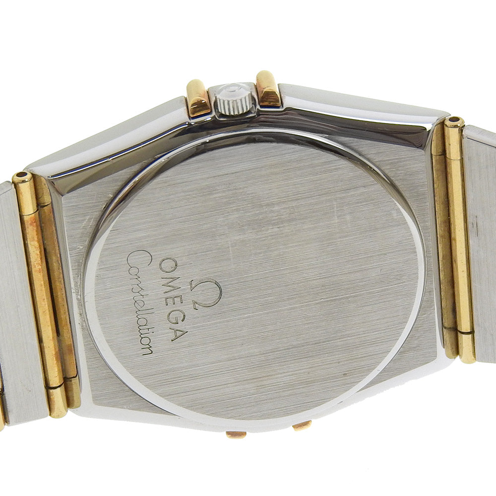 Omega Watches Quartz Stainless Steel Black Day Date Constellation Gold Dial Mens