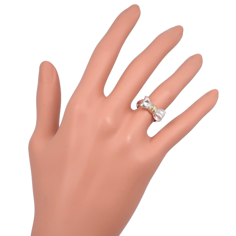 Tiffany&Co. Ring Silver925, K18 Yellow Gold Silver Ribbon Women