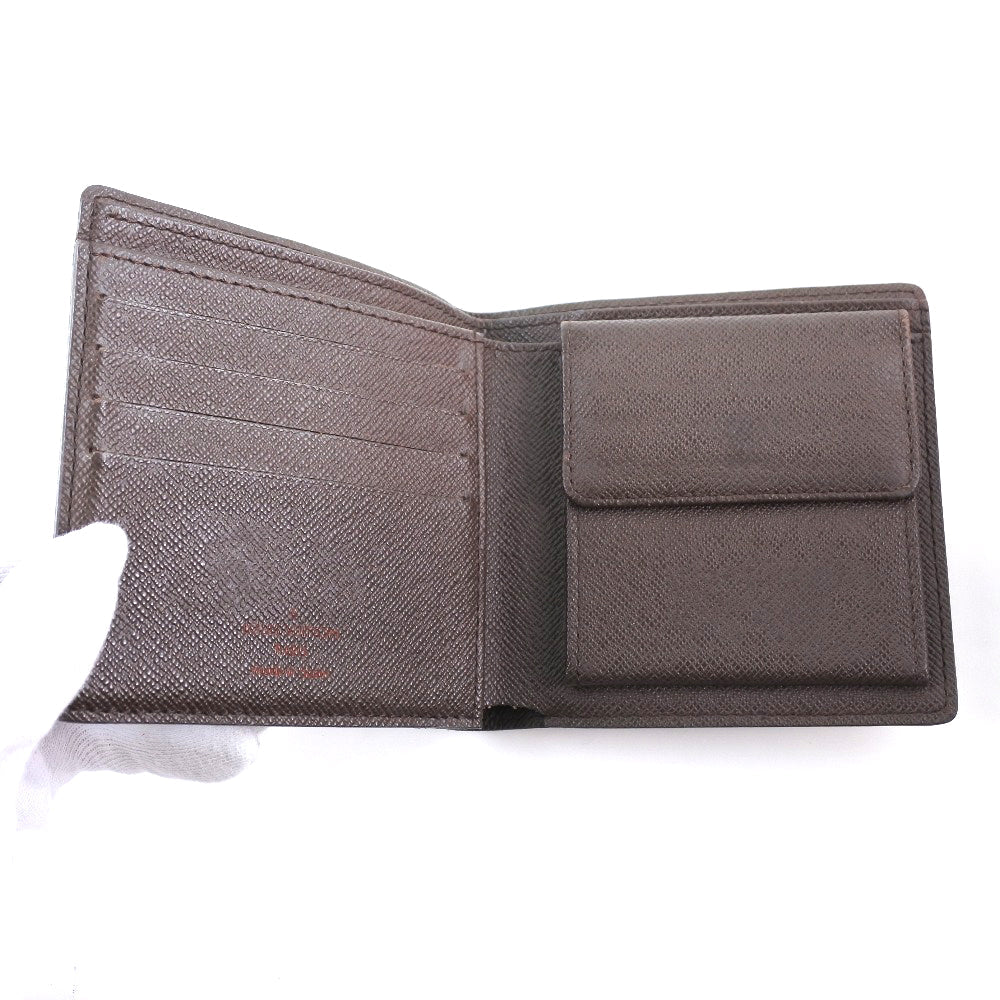 Louis Vuitton Bifold Wallet N61675 Damier Canvas Brown Portefeuille Marco Mens