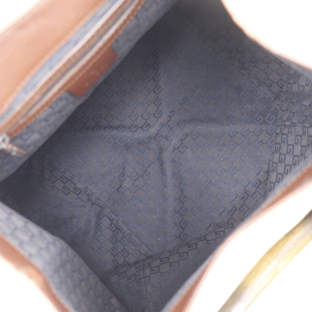 Gucci Handbag 106493 Canvas Beige Wood Handle Women