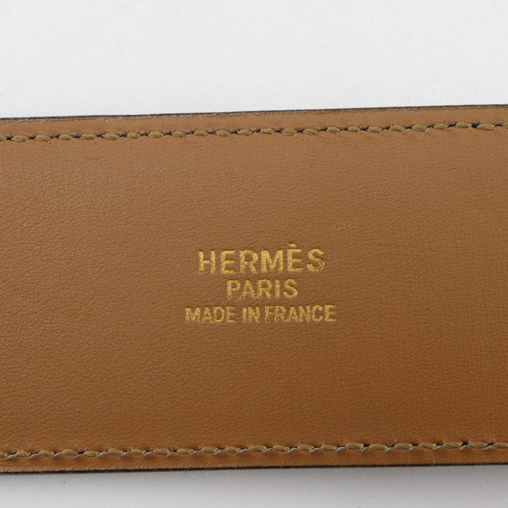 Hermes Belt Calfskin , Plated Gold Black Cory Edssian Women