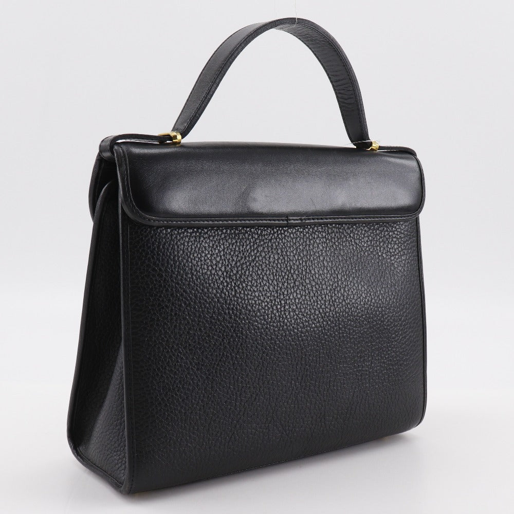 Christian Dior Handbag Calfskin Black One Handle Vintage Cd Logo Women