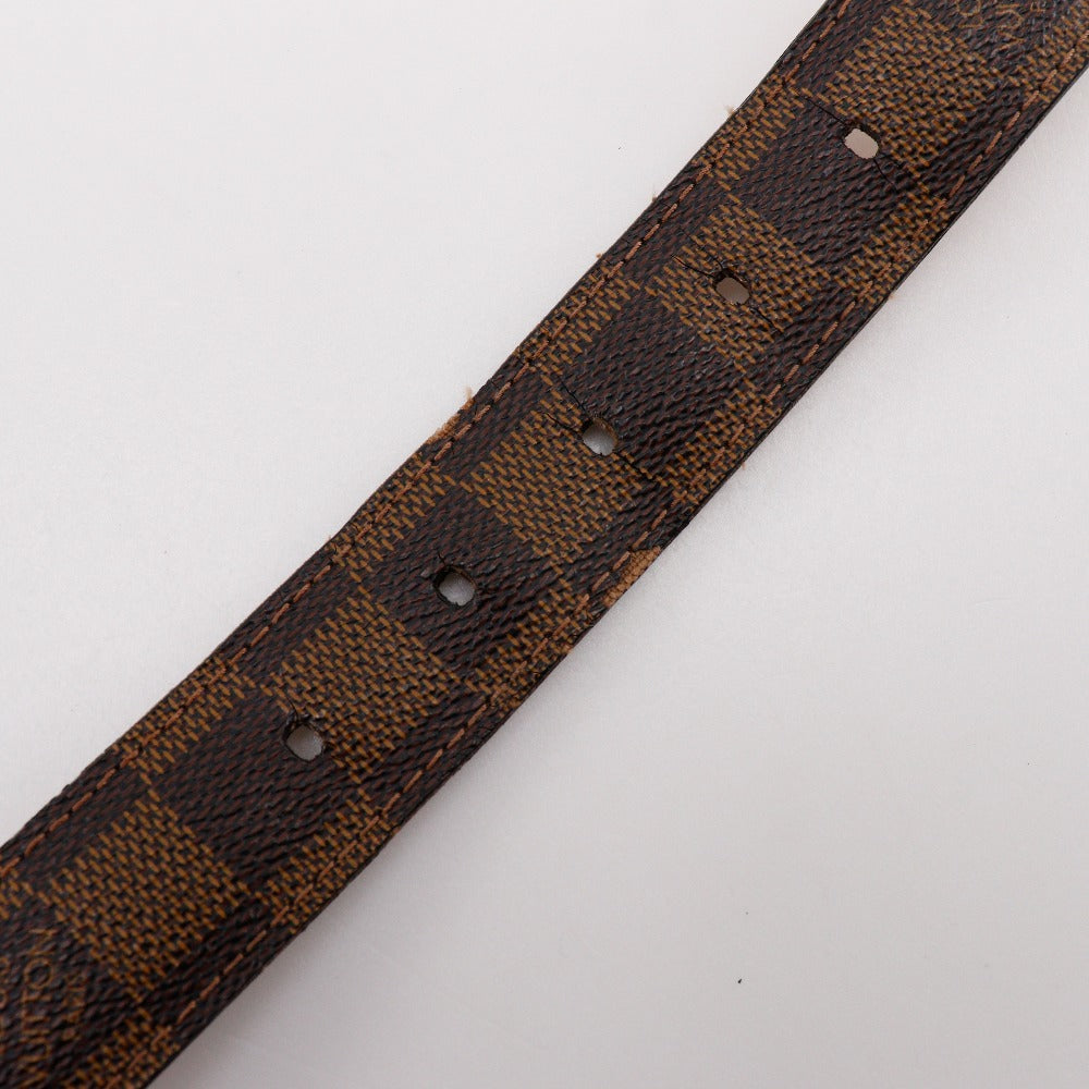 Louis Vuitton Belt M6995 Damier Canvas Brown Santur Ellipse Mens 80