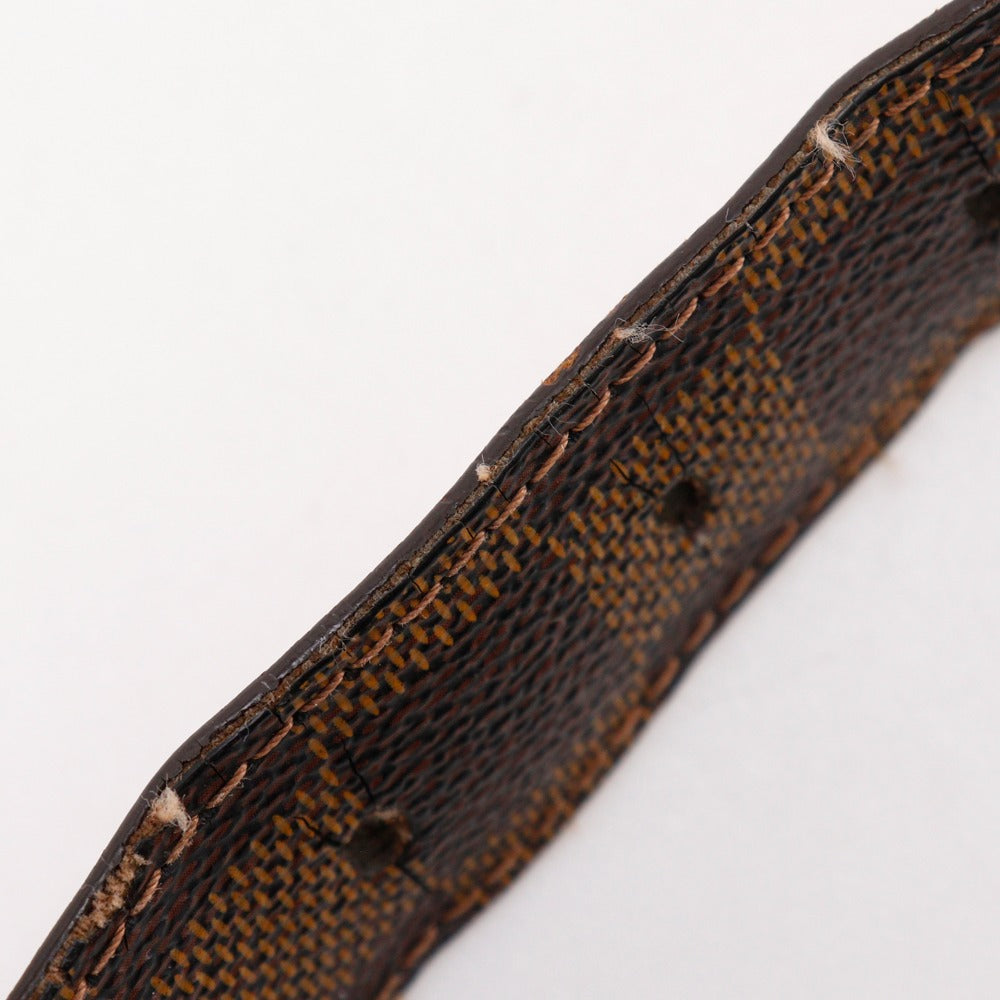 Louis Vuitton Belt M6995 Damier Canvas Brown Santur Ellipse Mens 80