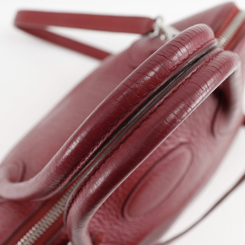 Hermes Handbag Ardenne Red/Silver Metal 2Wayshoulder Bored 31 Women