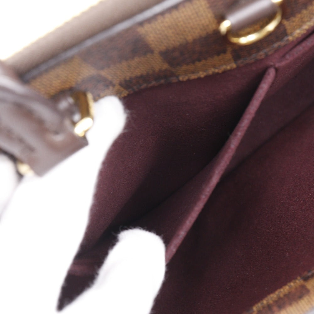 Louis Vuitton Handbag N41582 Damier Canvas Brown 2Wayshoulder Brompton Women