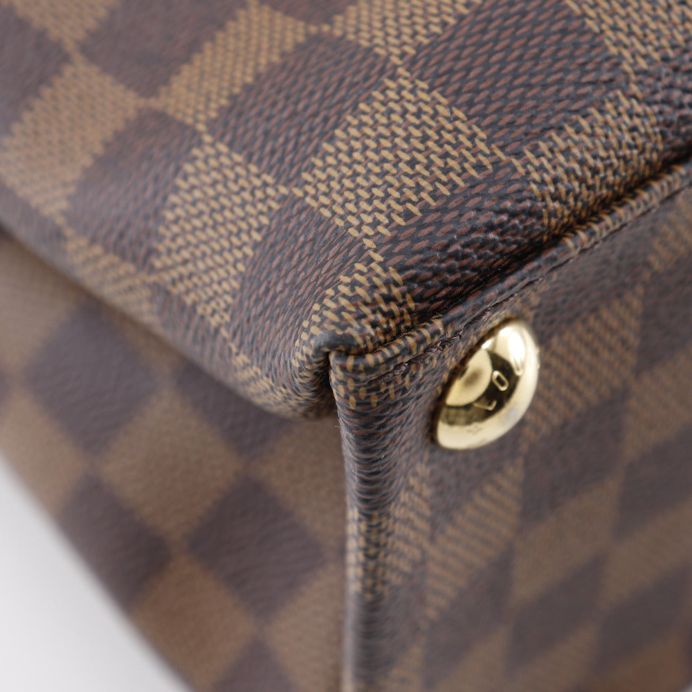 Louis Vuitton Handbag N41582 Damier Canvas Brown 2Wayshoulder Brompton Women