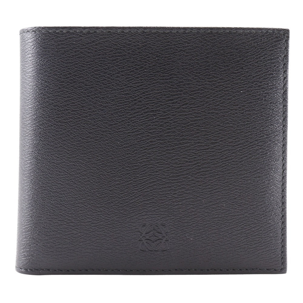 Loewe Bifold Wallet 103.30.302 Leather Black Bill Compartment Anagram Mens