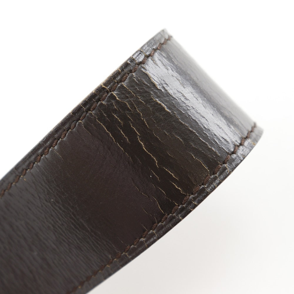 Hermes Belt Leather, Plated Gold Brown / Beige Reversible Vintage H Belt Mens