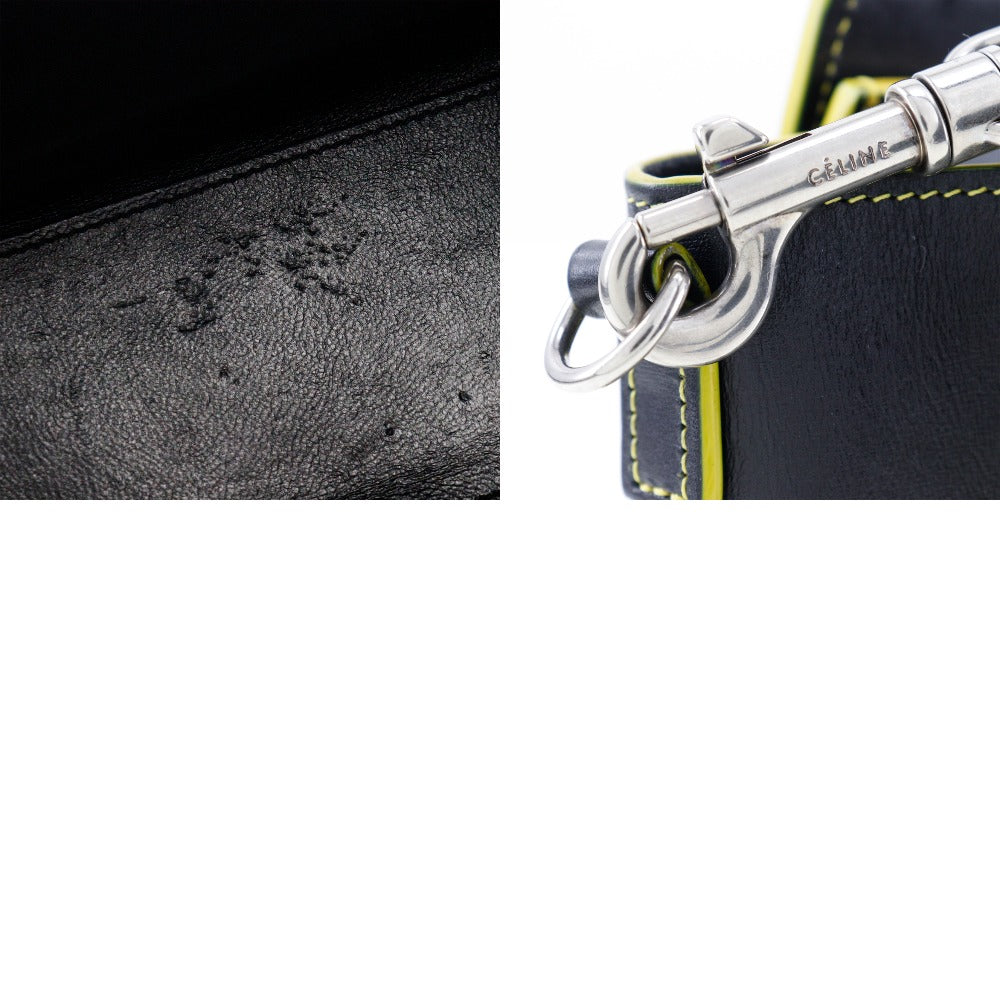 Celine Handbag Calfskin Black Luggage Nano Shopper Women