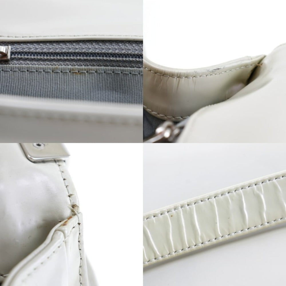 Chanel Shoulder Bag Enamel White Boy Chanel Chainshoulder Women