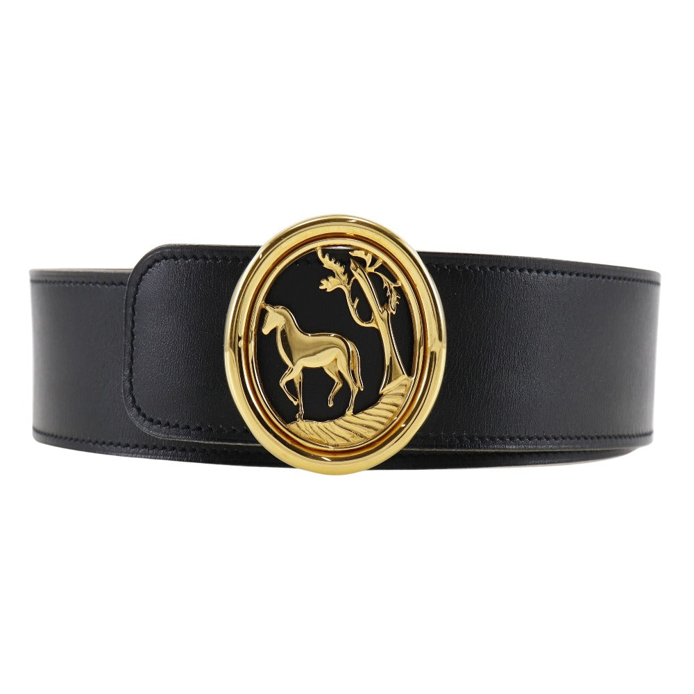 Hermes Belt Boxcalf, Courchevel Black Women