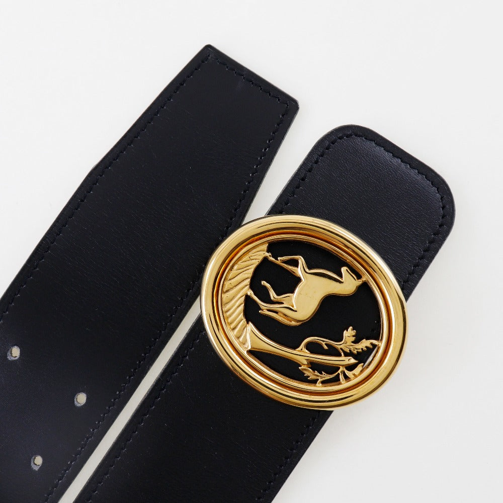 Hermes Belt Boxcalf, Courchevel Black Women