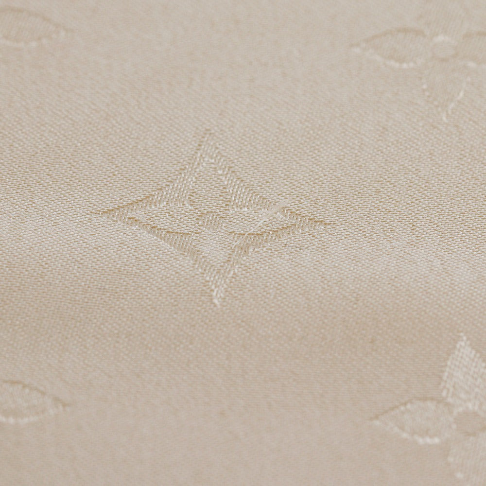 Louis Vuitton Scarf Silk Beige Women