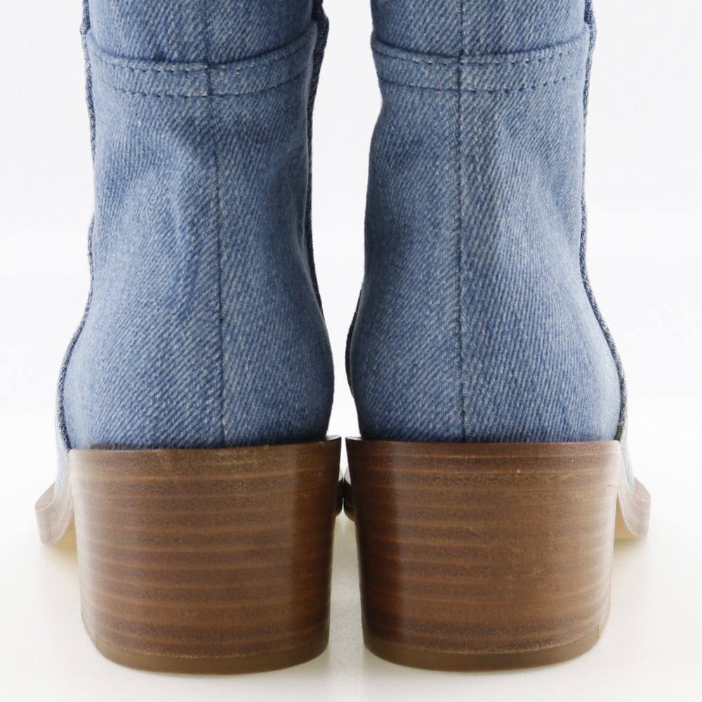 Chanel Boots G30181 Denim Blue Short Boots Women 35C