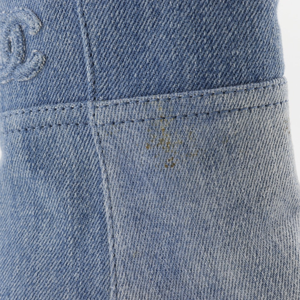 Chanel Boots G30181 Denim Blue Short Boots Women 35C