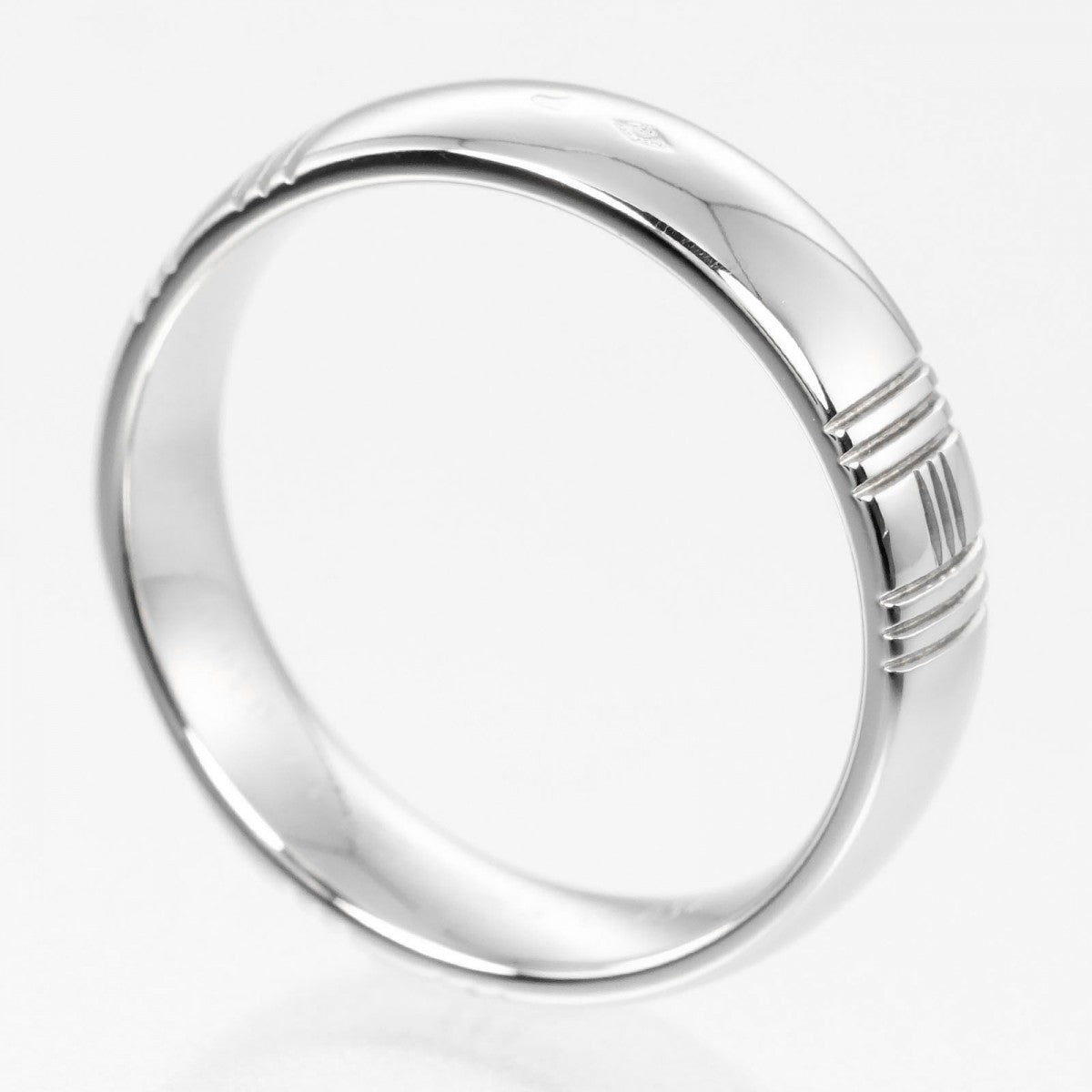 Hermes Ring K18 White Gold Silver 0.2" Band Alliance Kelly Women 57