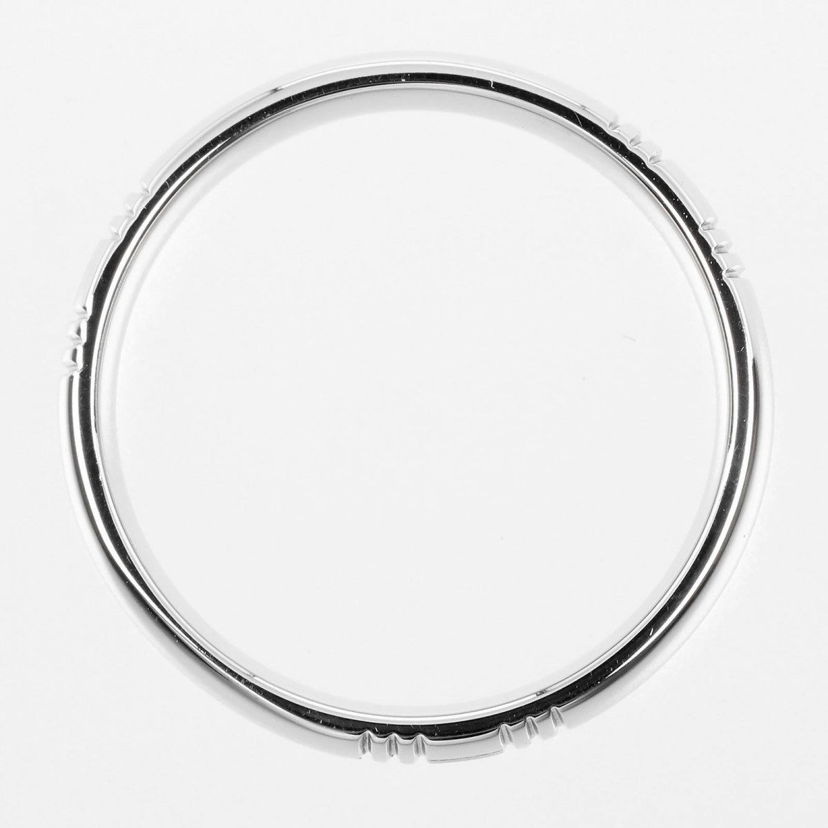 Hermes Ring K18 White Gold Silver 0.2" Band Alliance Kelly Women 57