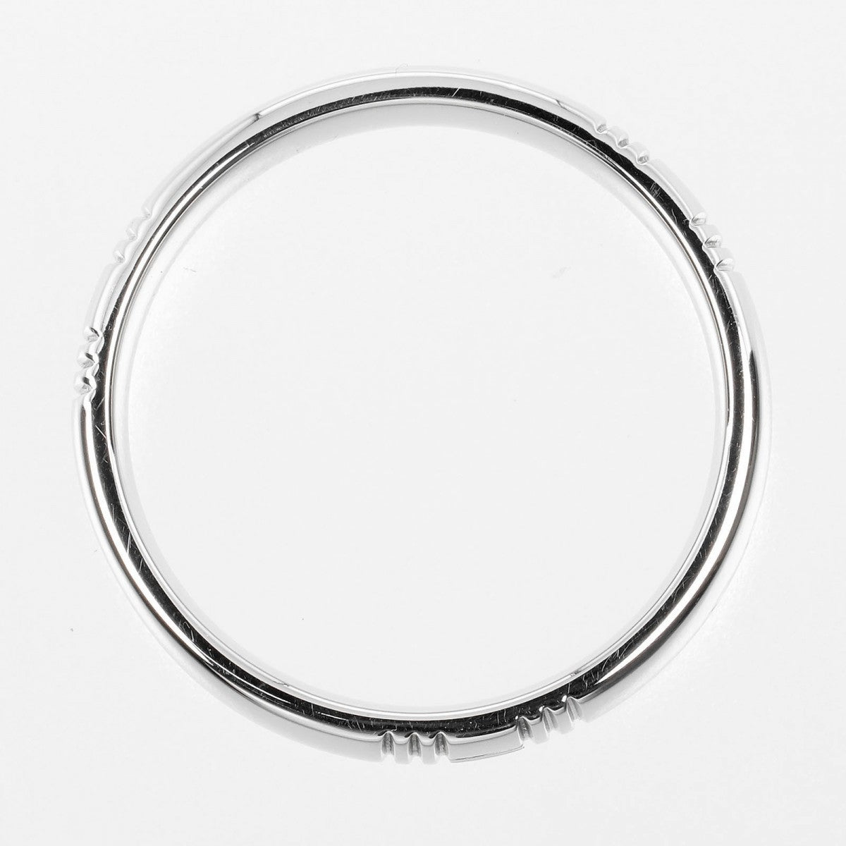 Hermes Ring K18 White Gold Silver 0.2" Band Alliance Kelly Women 57