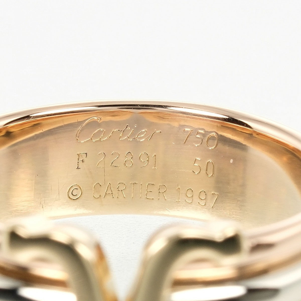 Cartier Ring K18 Gold (Ygxpgxwg) Silver 2C Three Color 50