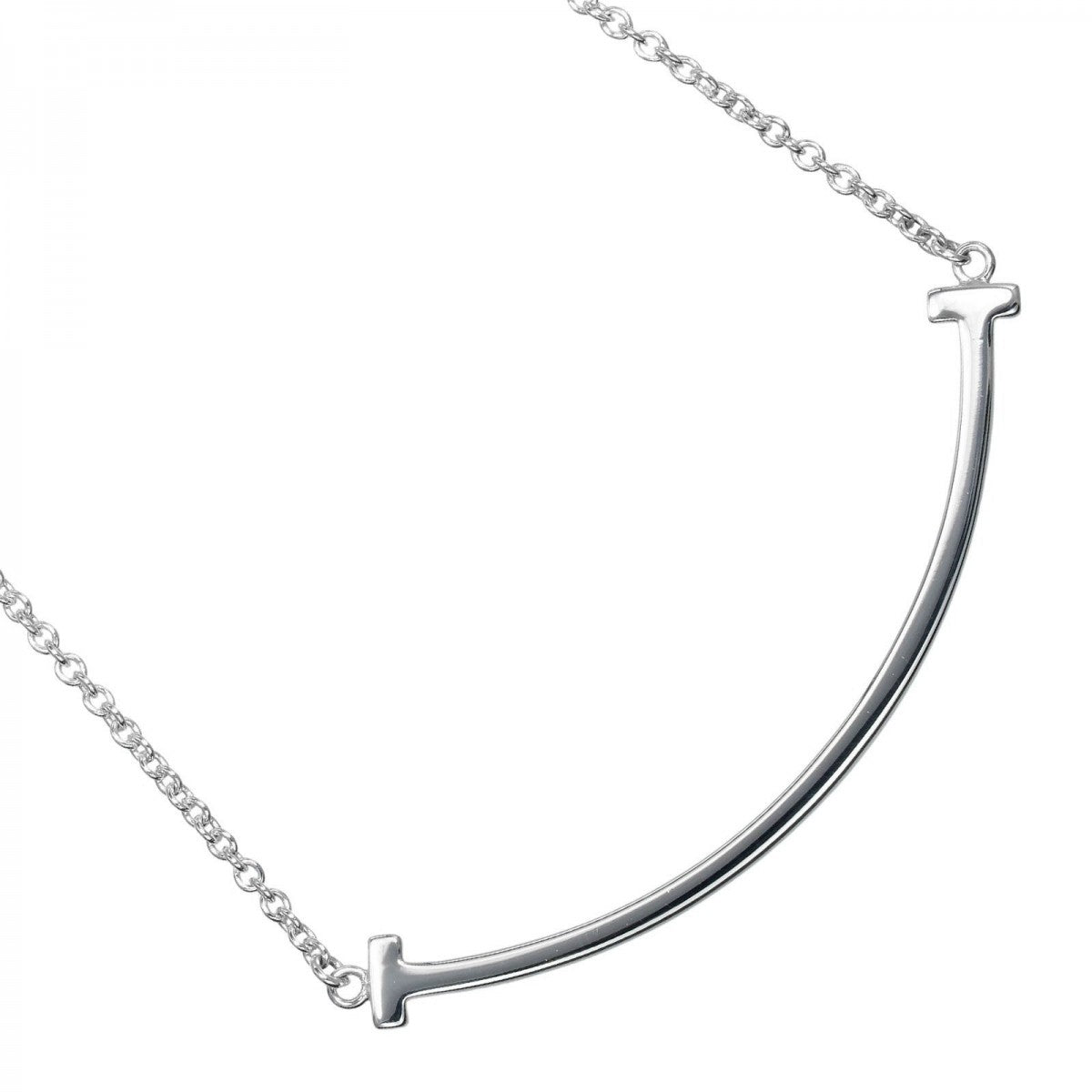 Tiffany&Co. Necklace Silver925 Silver T Smile Small