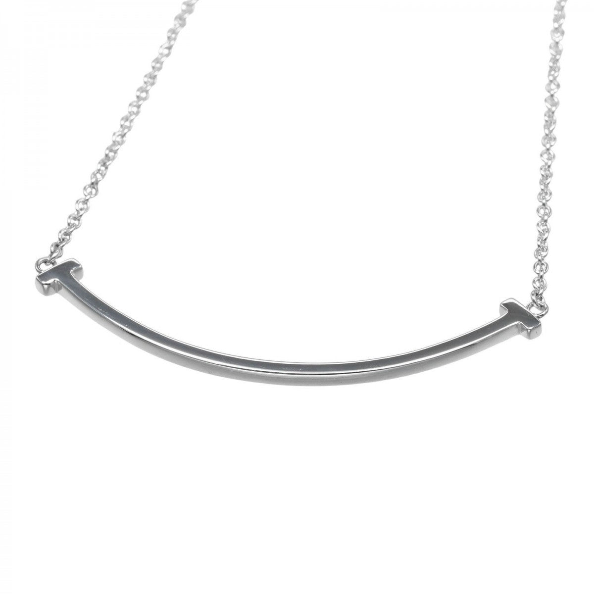 Tiffany&Co. Necklace Silver925 Silver T Smile Small