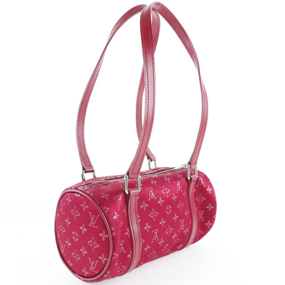 Louis Vuitton Handbag M92353 Monogram Satin Red Little Papillon Women