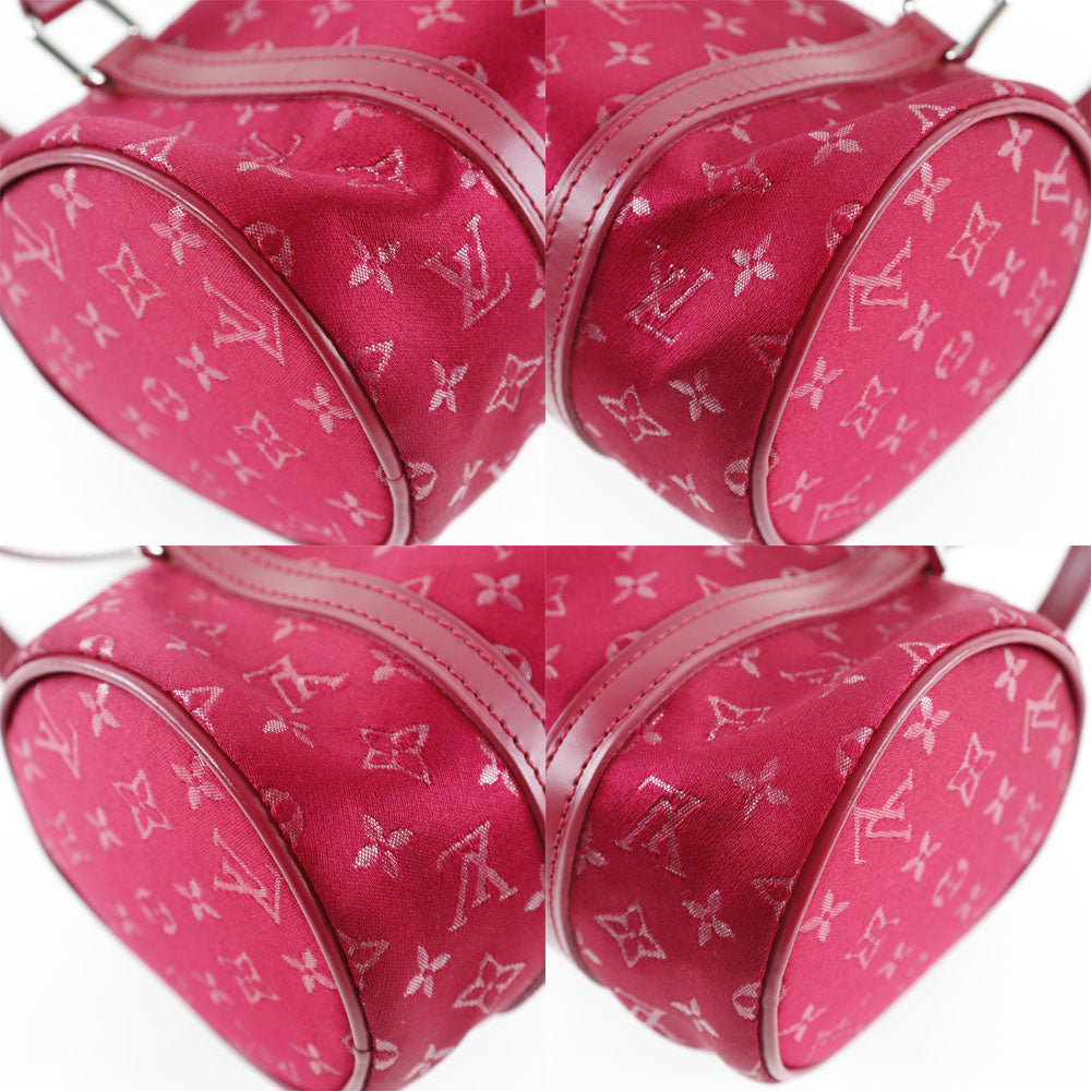 Louis Vuitton Handbag M92353 Monogram Satin Red Little Papillon Women