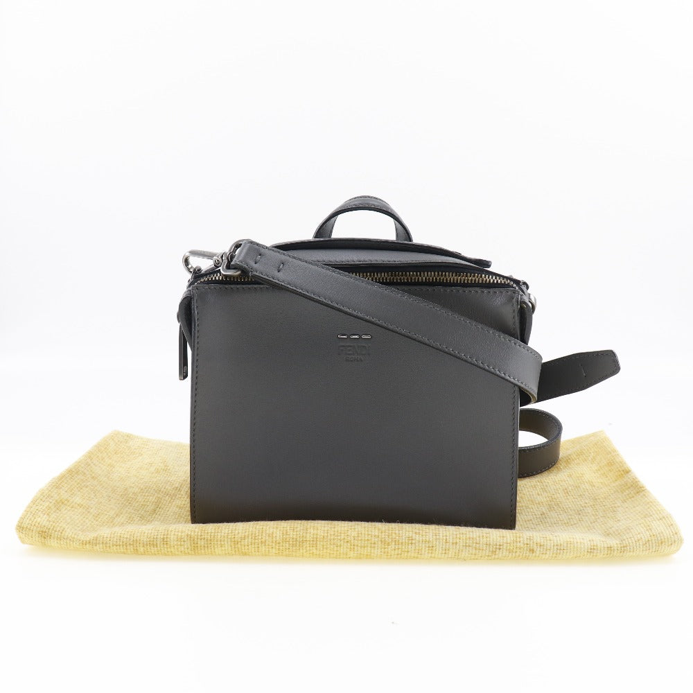 Fendi Handbag 7M0238O7B Leather Gray 2Wayshoulder Mini Messenger Women