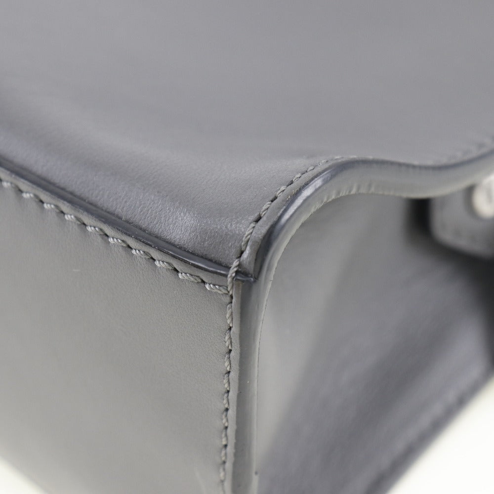 Fendi Handbag 7M0238O7B Leather Gray 2Wayshoulder Mini Messenger Women