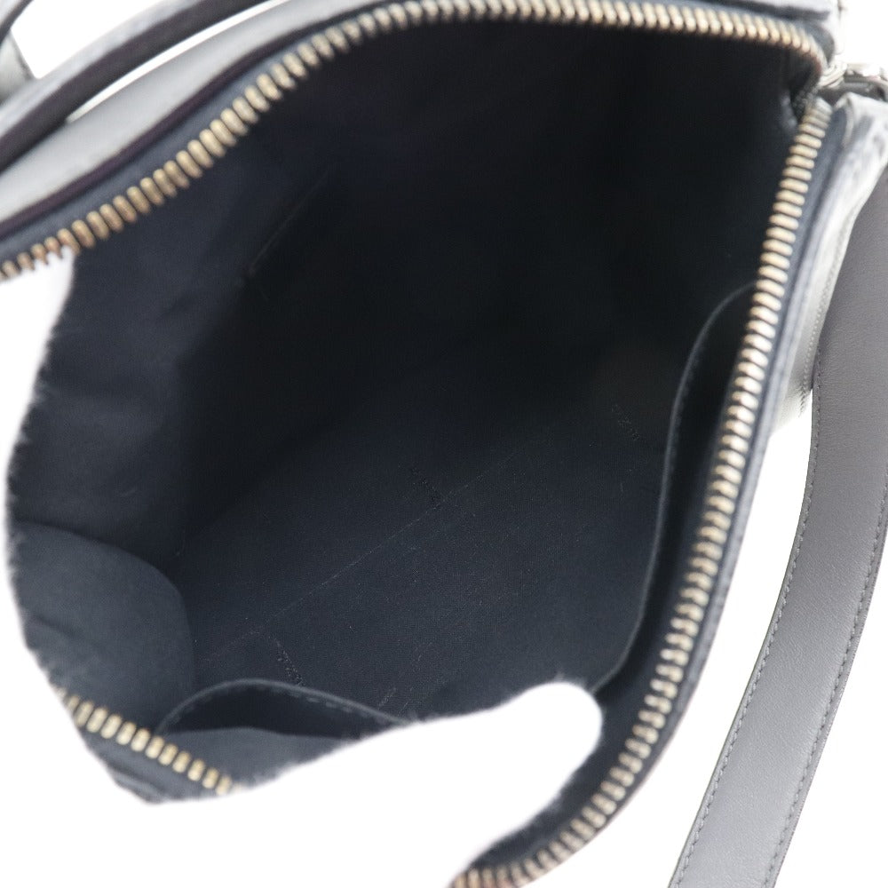 Fendi Handbag 7M0238O7B Leather Gray 2Wayshoulder Mini Messenger Women